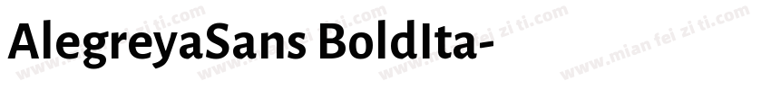AlegreyaSans BoldIta字体转换
